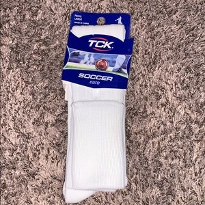 White soccer socks